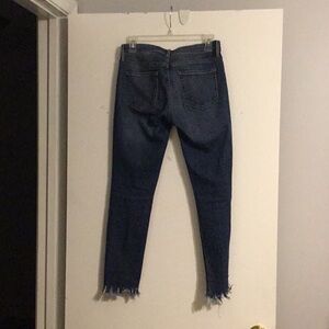 Just Black Straight Leg Distressed Medium Wash Cropped Jeans Size 26